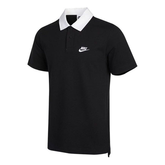 Nike Nsw Spe Ss Rugby Polo Sports Short Sleeve Polo Shirt Black DD4713-010