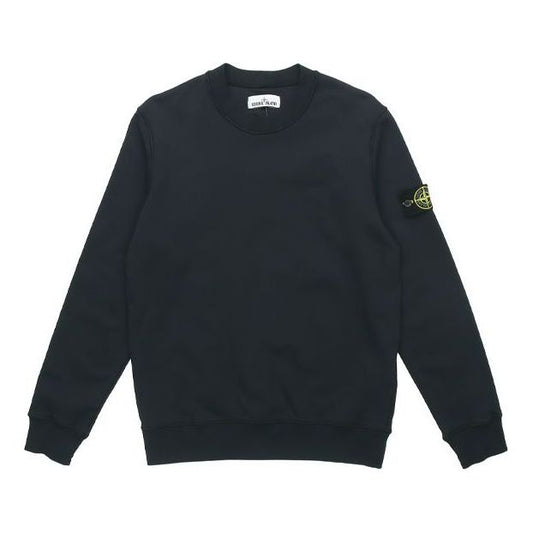 Men's STONE ISLAND Garment Dyed Crew Sweat Casual Navy Blue 721563051-V0020