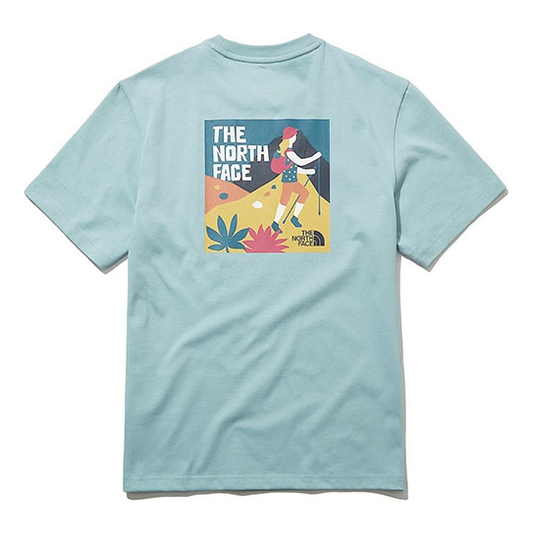 THE NORTH FACE mountaineering Subject Logo Printing Short Sleeve Unisex Mint Green NT7UL07B