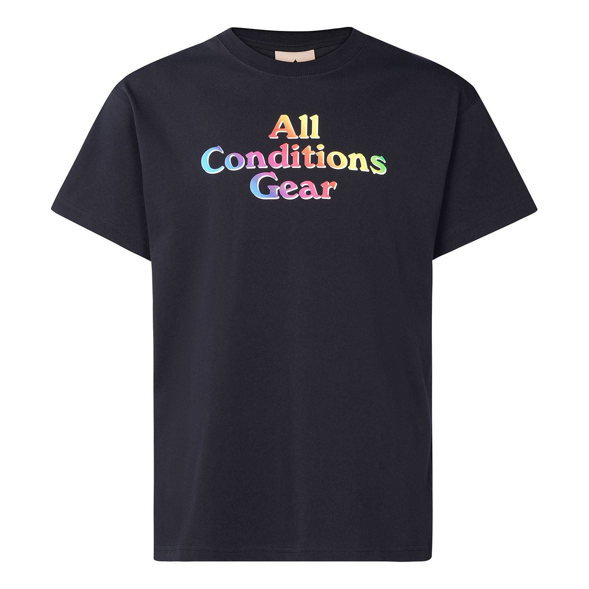 Nike x ACG Gradient Multi-Color Alphabet Printing Short Sleeve Black CV7548-010