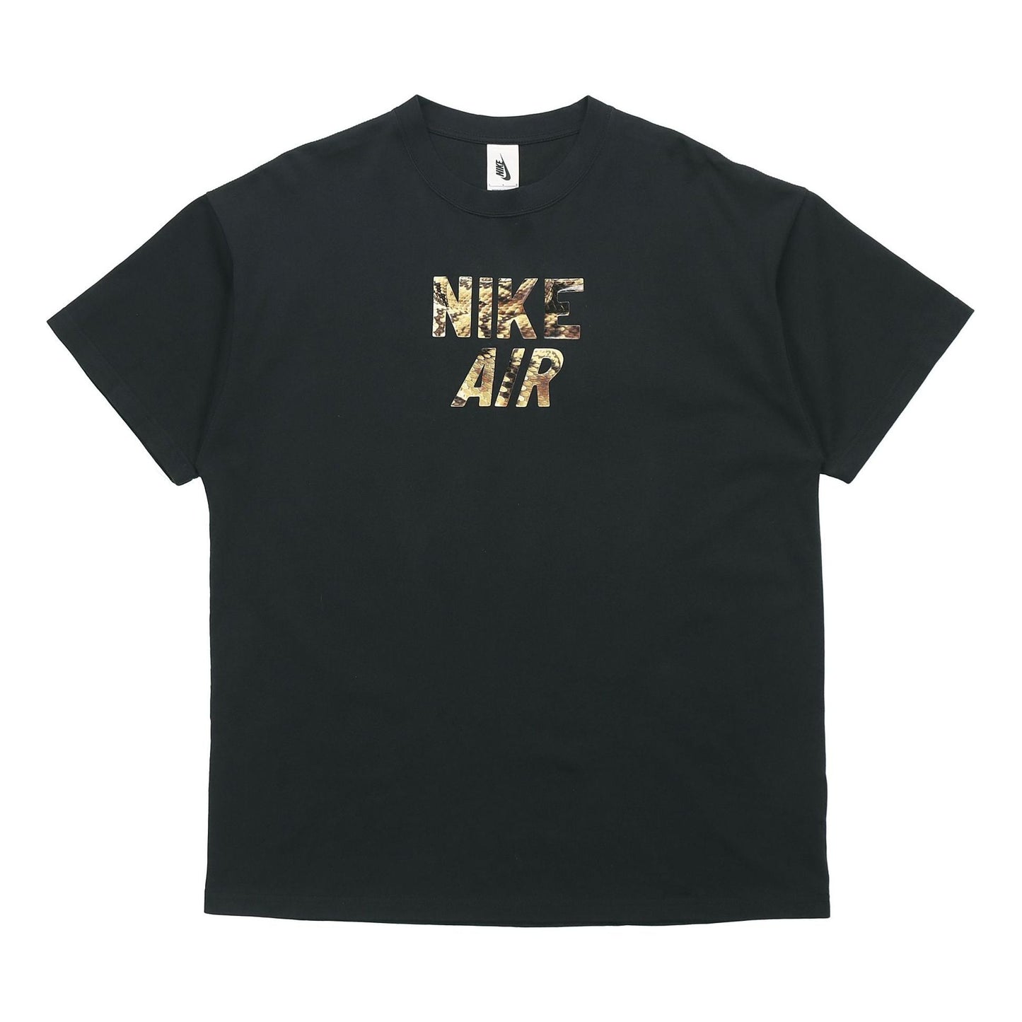 Men's Nike Alphabet Printing Short Sleeve Black T-Shirt 'Black Camo' CJ1783-010
