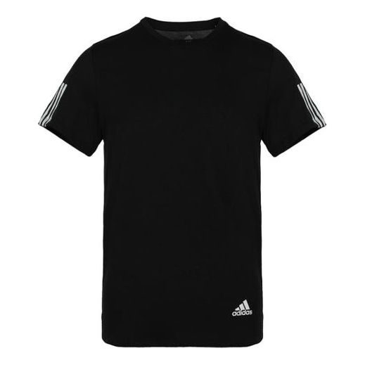 adidas Run It Tee Soft Sports Round Neck Short Sleeve Black DZ2487