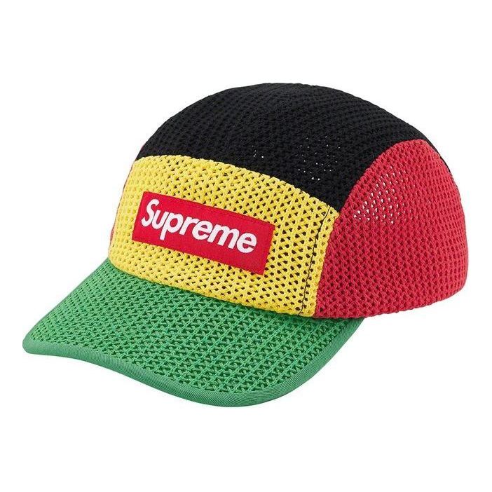 Supreme String Camp Cap 'Yellow Black Red Green' SUP-SS21-843