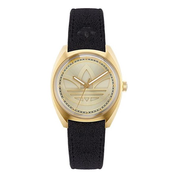 adidas Edition 1 Fashion Black Stainless Steel & Velvet Strap Watch 'Black Gold' AOFH225132I