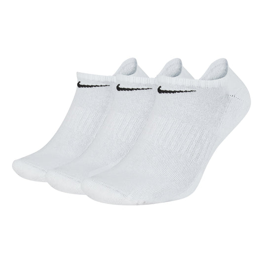 Nike Solid Color Logo Casual Sports Socks Couple Style 3 Pairs White SX7673-100