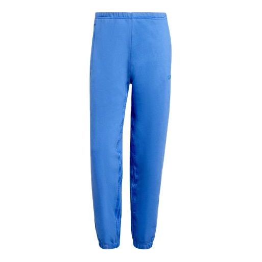 adidas originals Blue Version Series Solid Color Elastic Waistband Loose Sports Pants H33460
