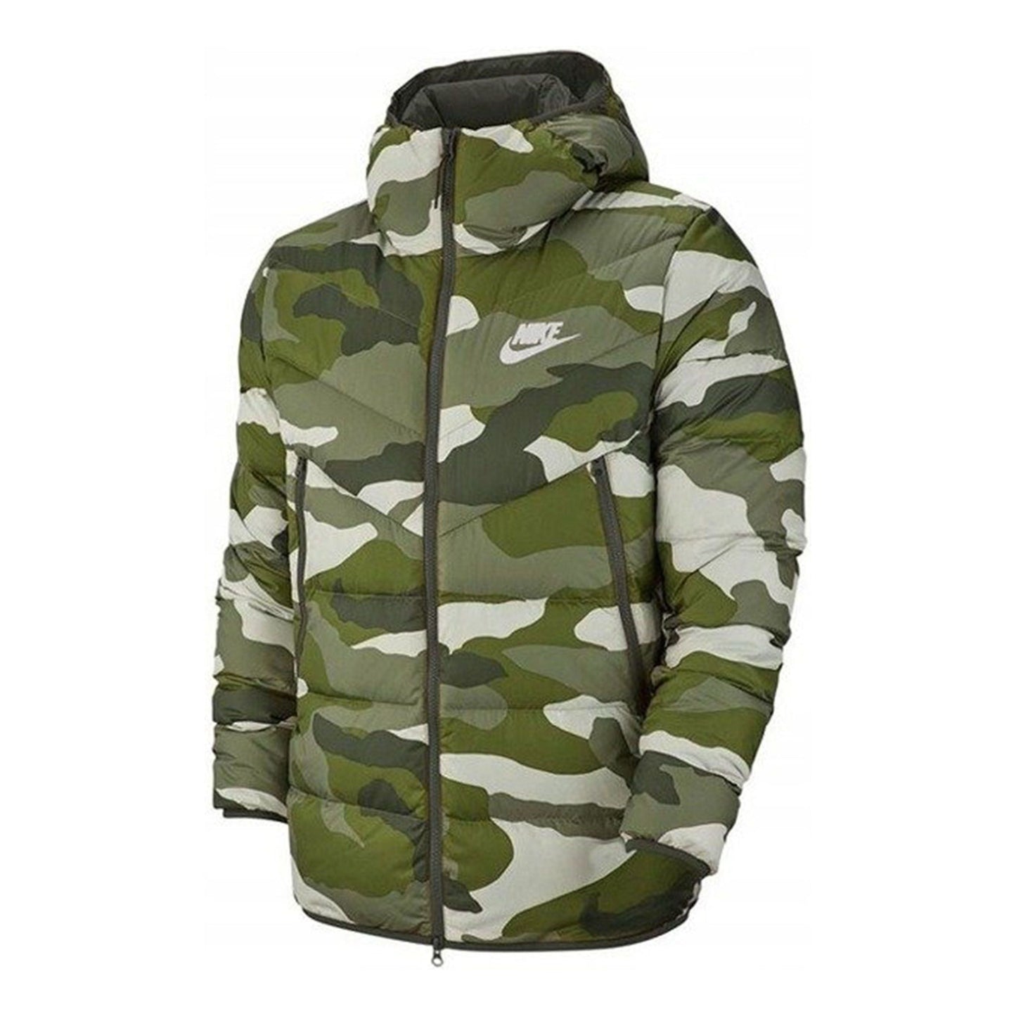 Nike Stay Warm Casual Camouflage hooded down Jacket US Edition Green Camouflage BV4763-222