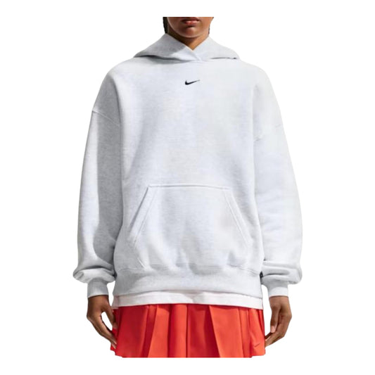 (WMNS) Nike Studio Fleece Medium Weight Hoodie 'Birch Heather Black' IM8502-051