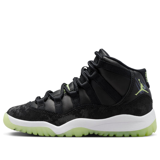 (PS) Air Jordan 11 Retro 'Black Barely Volt' IB1379-001