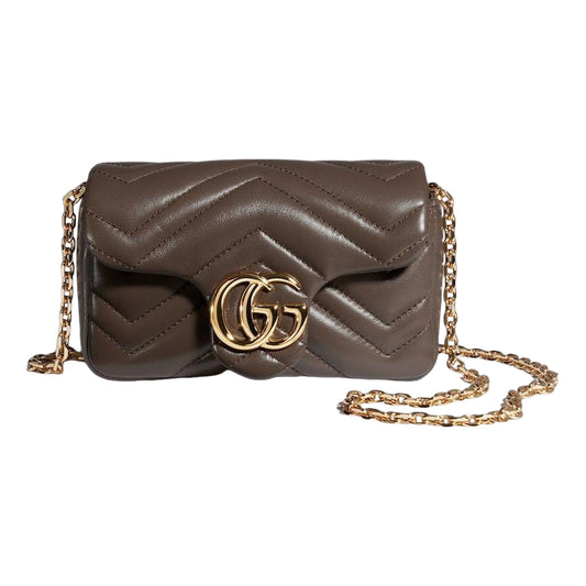 (WMNS) Gucci GG Marmont Mini Shoulder Bag 'Dark Taupe' 841290-AAGUV-2818