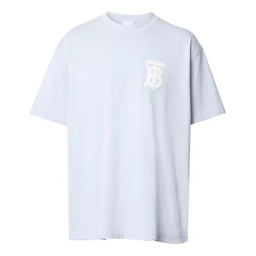 Burberry SS21 Logo Luxury Short Sleeves s Blue 80400621