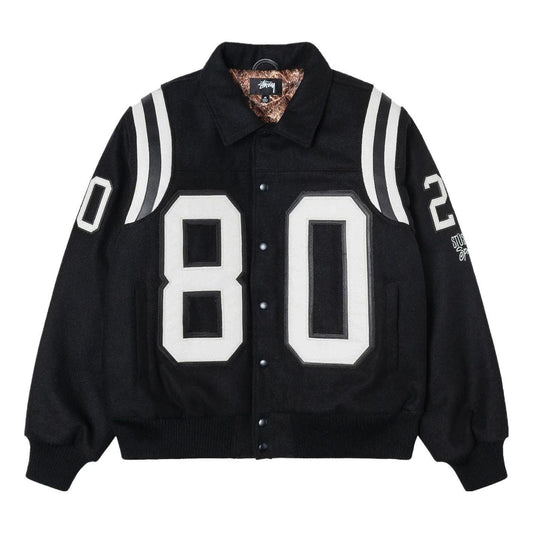 Stussy 80 Wool Varsity Jacket 'Black' 115713
