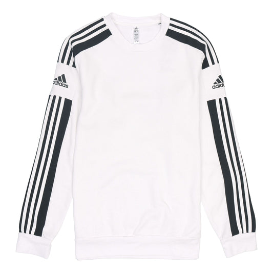 Men's adidas Stripe Logo Printing Long Sleeves Pullover White GT6641