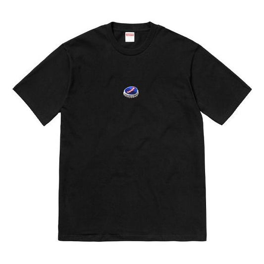 Supreme FW18 Bottle Cap Tee Black Logo Tee SUP-FW18-034