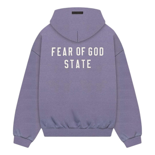 Fear of God Essentials HOMECOMING Heavy Fleece Full zip Hoodie 'Lavender' 192BT246247F