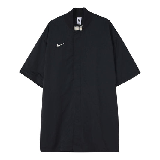Nike x Fear of God x NBA Crossover Solid Color Loose Short Sleeve Shirt Black CU4686-010