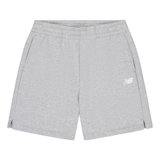 (WMNS) New Balance NB Logo Cotton Short Asia Sizing 'Grey' AWS42301-GHM