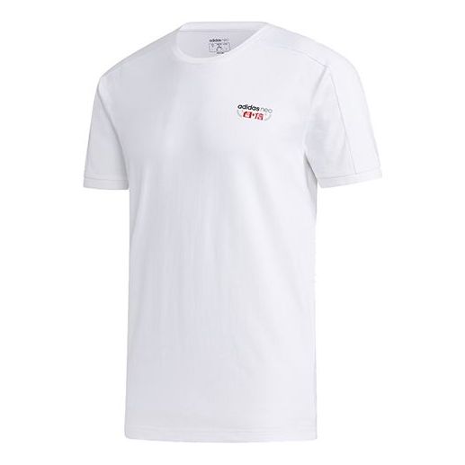 adidas neo M Gk Tee3 Printing Short Sleeve White GK1483