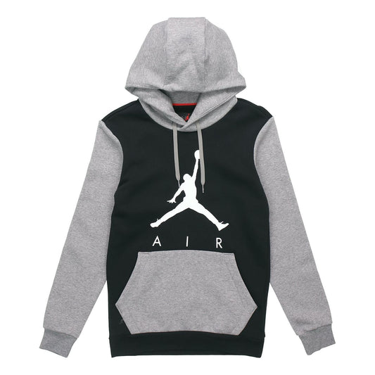 Men's Air Jordan JUMPMAN AJ Large LOGO Gray Black Pullover 'Grey Black' CK1349-010
