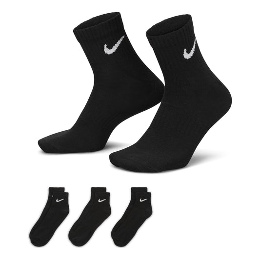 Nike Everyday Lightweight Mid Tops Sports Training Socks Unisex Black SX7677-010