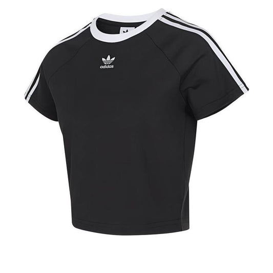 (WMNS) adidas Adicolor 3-Stripes Cali T-Shirt Asia Sizing 'Black White' JC8703