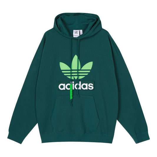 Men's adidas originals Big Trfl Contrasting Colors Logo Sports Forest Green H09351