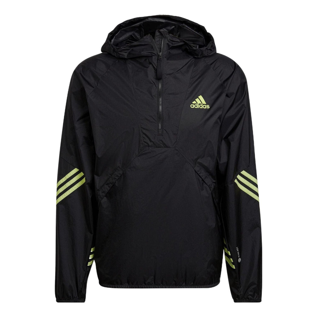 adidas Stripe Logo Sports Training Half Zipper Jacket Black H65744