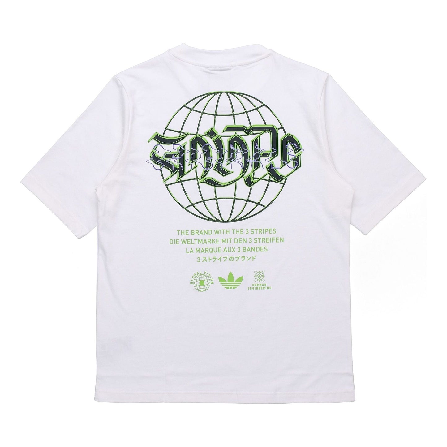 adidas originals Graphic Tee 3 Graffiti Printing Round Neck White GK5901