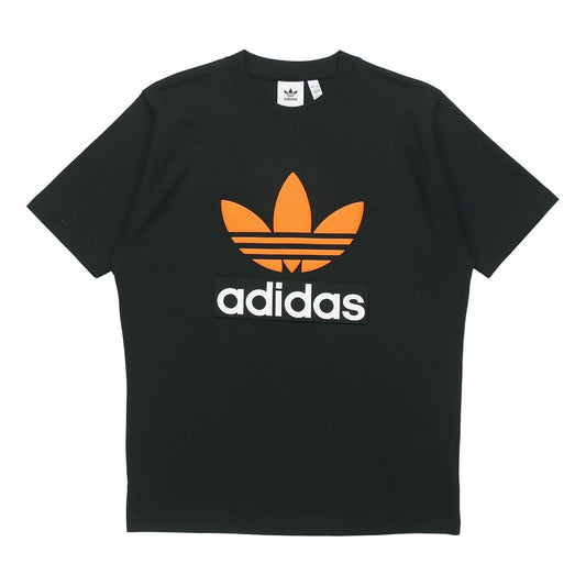 adidas originals Logo Round Neck Short Sleeve Tee For Men Black H09347