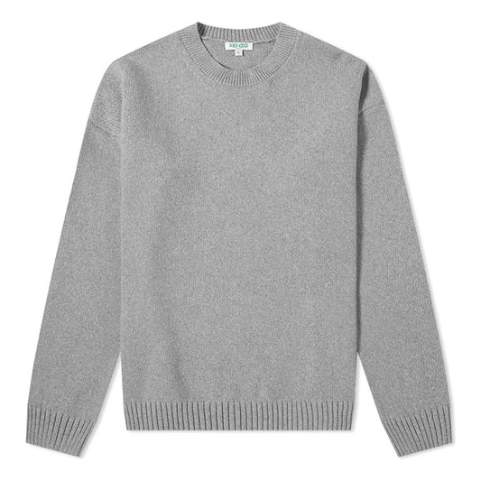 Men's KENZO Solid Color Round Neck Long Sleeves Pullover Gray F965PU2043BA-93