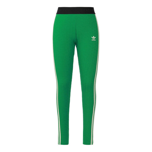 (WMNS) adidas Adicolor 70s Knit Leggings 'Green' IK7847