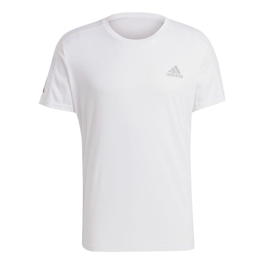 adidas MENS Own the Run Tee Reflective Crew-neck Short Sleeve White GJ9963