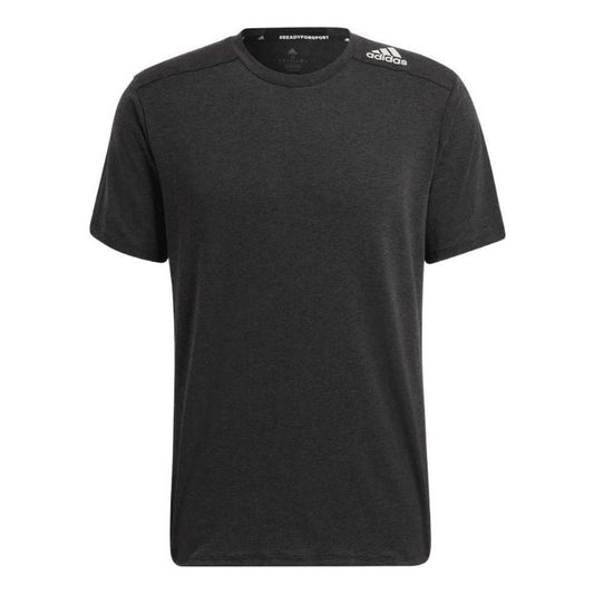 Men's adidas Sports Gym Round Neck Short Sleeve Black T-Shirt HB9204