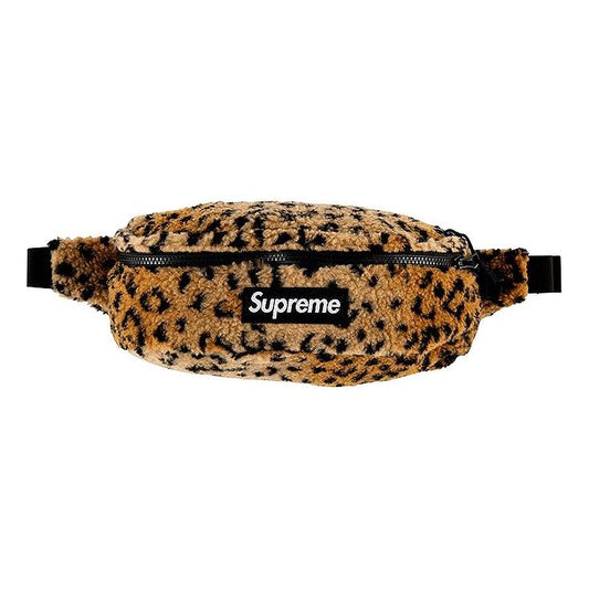 Supreme Leopard Fleece Waist Bag 'Brown' SU3439