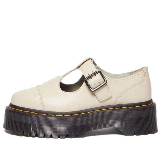 (WMNS) Dr. Martens Bethan Pisa Leather Platform Mary Jane 'Parchment Beige' 30617292