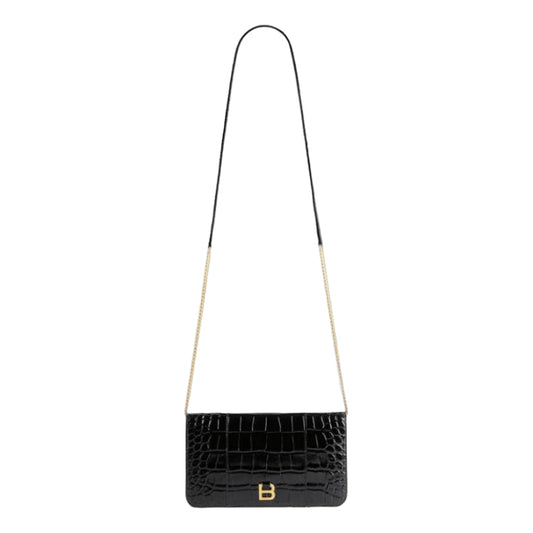 (WMNS) Balenciaga Hourglass Phone Pouch 'Black' 8661262ABWD1000