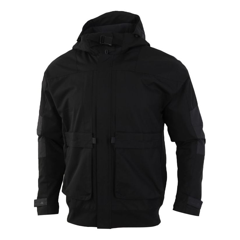 adidas Th Jkt Func Fleece Lined Casual Sports Hooded Jacket Black GM4397