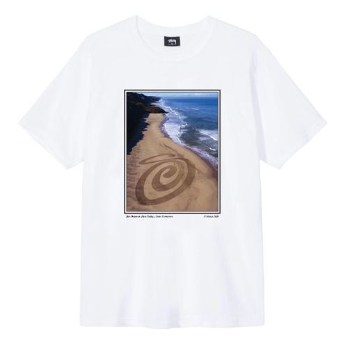 Stussy Land Art Tee Short Sleeve Unisex White 3903624
