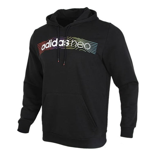 adidas neo M Fav Nn Hd 1 logo Printing Casual Sports Black GM2344
