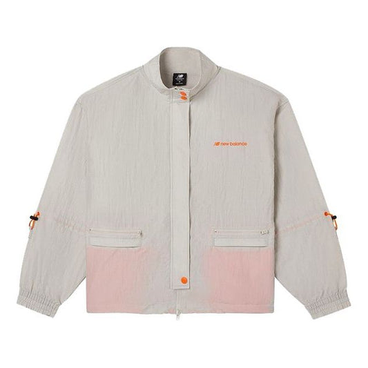 (WMNS) New Balance Stand Collar Casual Jacket Asia Sizing 'Gray' AWJ03360-LG
