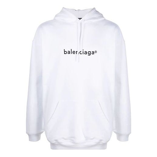 Men's Balenciaga Logo Pullover Oversize White 570811TIV559040