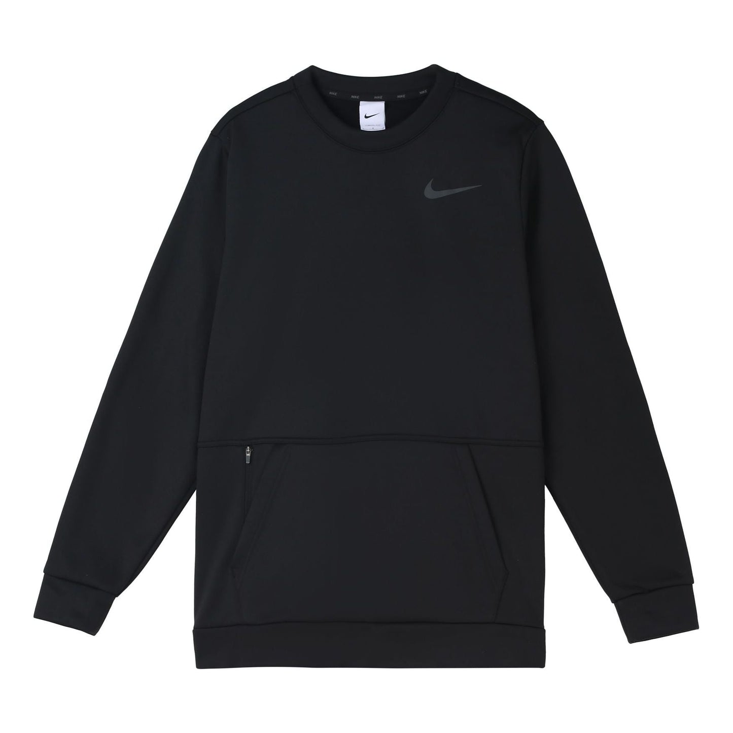Nike Therma Training Sport Round Collar Velvet Jacket Long Sleeve Men's Black CU7272-010