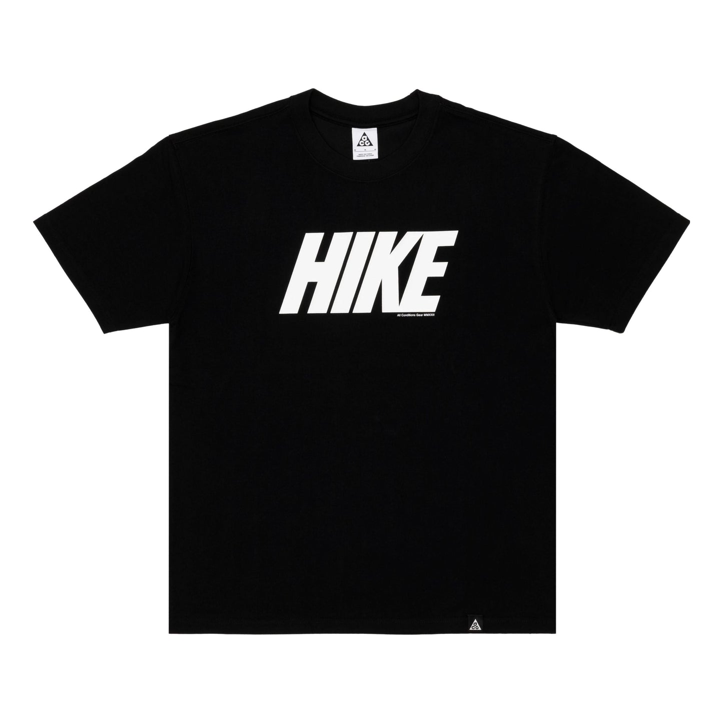 Nike SS22 ACG Alphabet Pattern Round Neck Pullover Short Sleeve Black DQ4953-010