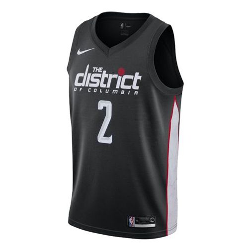 Nike NBA Washington Wizards 2 City Version SW Fan Edition Jersey 'Black' AJ4650-010