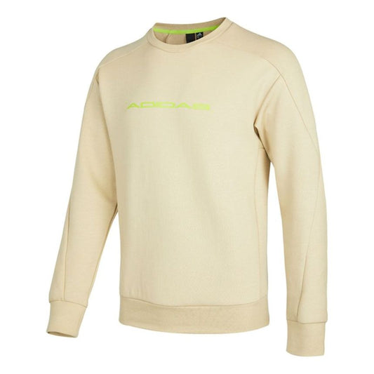 Men's adidas Th Eng Sweat Logo Printing Casual Sports Pullover Khaki H39278