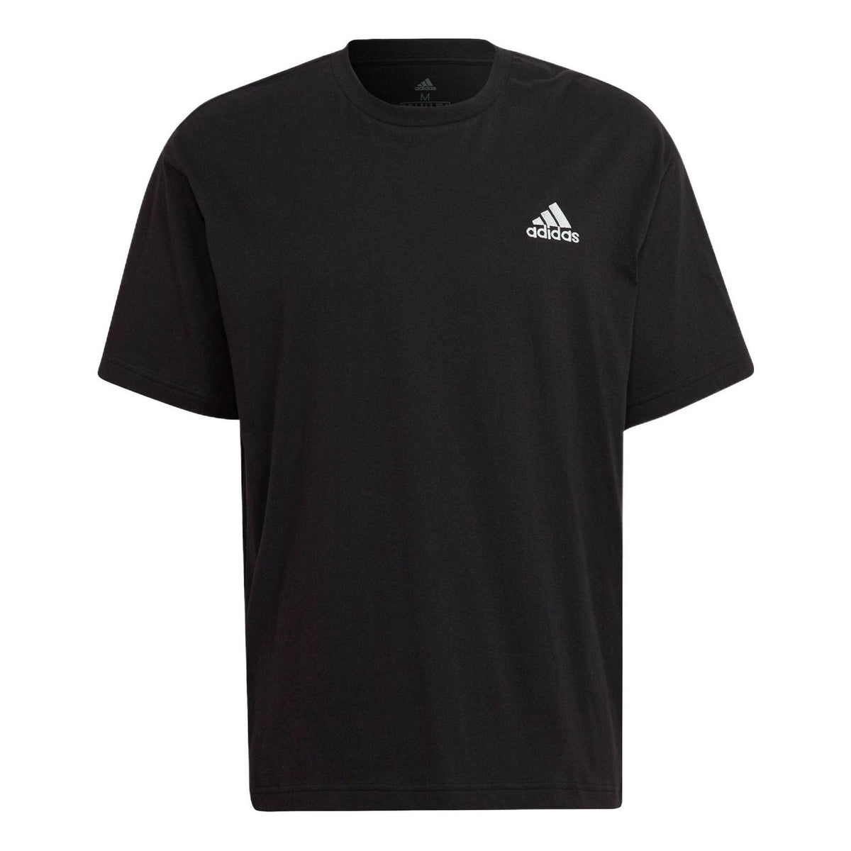 adidas M Sl T Solid Color Logo Casual Sports Short Sleeve Couple Style Black HE4387