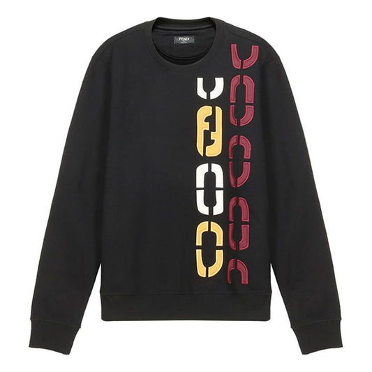Men's FENDI Embroidered Pattern Long Sleeves Black FY0178ADVKF0QA1