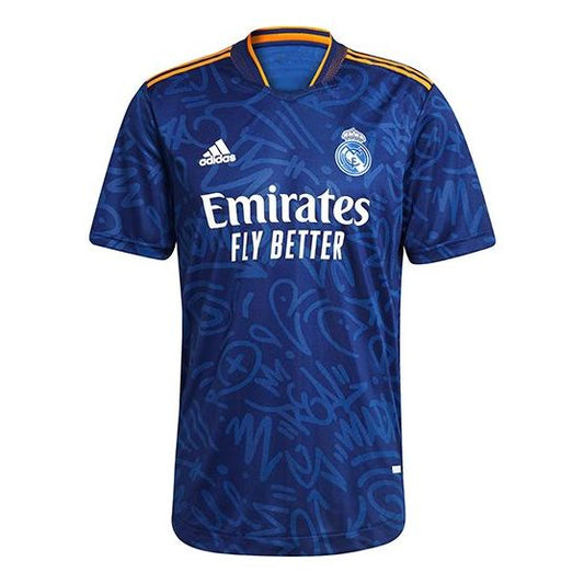 adidas Real Madrid Away Player Edition Soccer/Football Sports Short Sleeve Blue GM6775