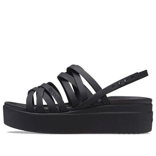 (WMNS) Crocs Brooklyn Strappy Black Sandals 206751-001