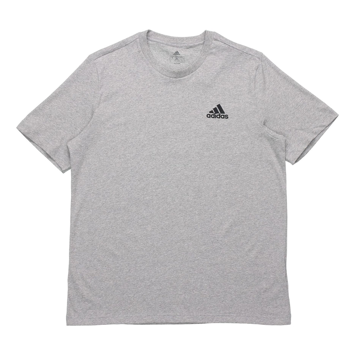 adidas Essentials Embroidered Logo Sports Round Neck Short Sleeve Gray GK9641